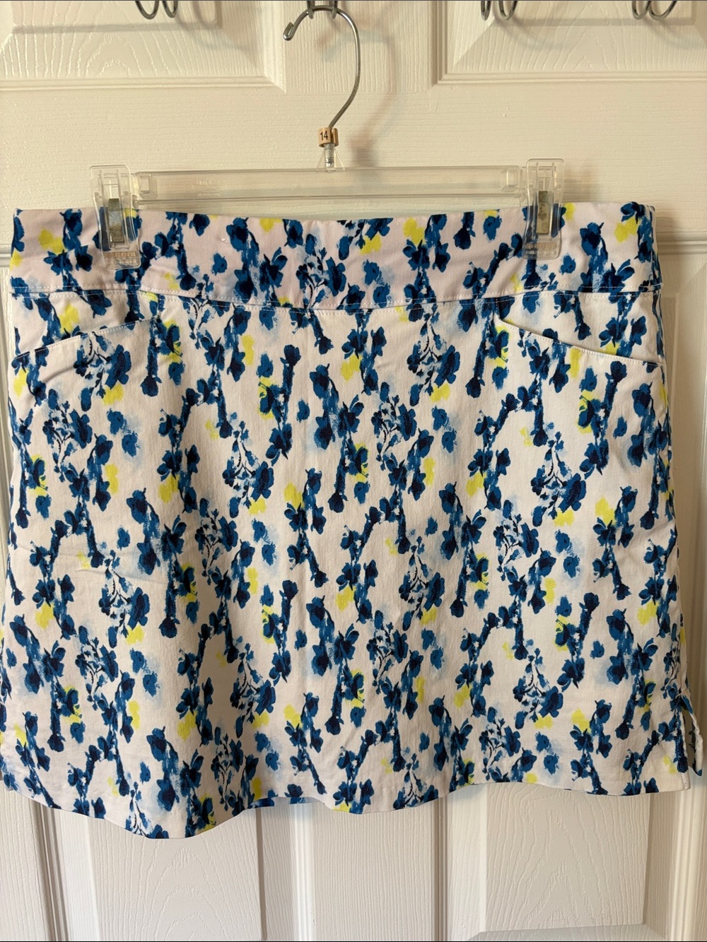 Lady Hagen Blue and Yellow Floral Golf Skort - Picture 1 of 7